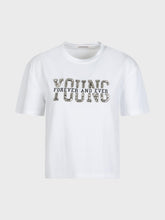 T-shirt in cotone con stampa e ricamo - BIANCO | Sandro Ferrone