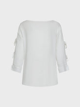 Blusa georgette con fiocchi maniche - PANNA | Sandro Ferrone