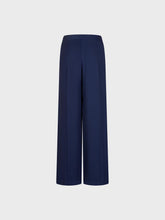 Pantalone gamba larga in viscosa - BLU NAVY | Sandro Ferrone