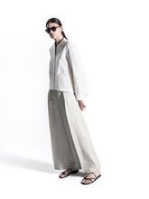 Giacca in canvas con scollo tondo - PANNA | Sandro Ferrone