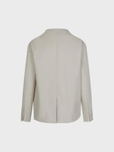 Giacca in canvas con scollo tondo - PANNA | Sandro Ferrone