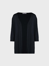 Cardigan con spacchi in mix viscosa cotone - NERO | Sandro Ferrone
