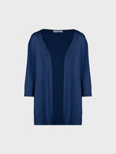 Cardigan con spacchi in mix viscosa cotone - DENIM | Sandro Ferrone