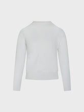 Maglia scollo tondo con ricamo paillettes - BIANCO | Sandro Ferrone