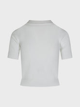 Maglia scollo tondo con ricamo paillettes - BIANCO | Sandro Ferrone