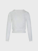 Maglia con scollo v e ricamo di paillettes - BIANCO | Sandro Ferrone