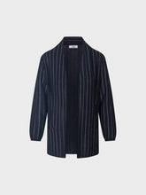 Cardigan gessato con tasche - NERO-ARGENTO | Sandro Ferrone