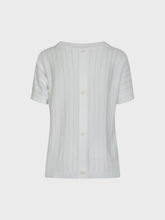 Maglia gessata con scollo barca - BIANCO-ARGENTO | Sandro Ferrone