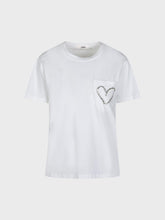 T-shirt con cuore ricamato - BIANCO | Sandro Ferrone