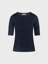 Maglia con scollo tondo e maniche al gomito - NERO | Sandro Ferrone