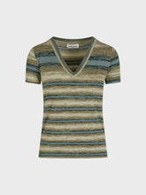 Maglia scollo v con maniche corte - VERDE | Sandro Ferrone