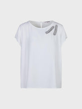 T-shirt con applicazione spalla - BIANCO | Sandro Ferrone