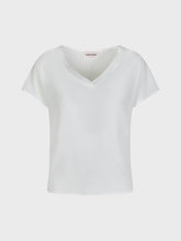 Blusa scollo v in bitessuto - BIANCO | Sandro Ferrone