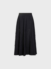 Gonna a ruota con inserti laserati - NERO | Sandro Ferrone