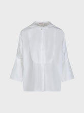 Camicia over con allacciatura nascosta e polsi alti - BIANCO | Sandro Ferrone