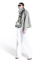 Giacca in ecopelle metallica con allacciatura laterale - ARGILLA | Sandro Ferrone