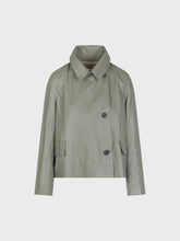 Giacca in ecopelle metallica con allacciatura laterale - ARGILLA | Sandro Ferrone