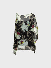 Caftano stampato con fondo asimmetrico - NERO | Sandro Ferrone