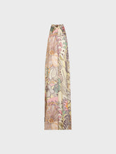 Abito lungo stampato con scollo america da annodare dietro e spacco davanti - UNICA | Sandro Ferrone