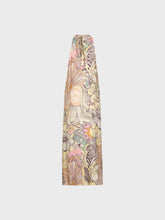 Abito lungo stampato con scollo america da annodare dietro e spacco davanti - UNICA | Sandro Ferrone