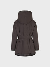 Piumino lungo bimaterico - MARRONE | Sandro Ferrone