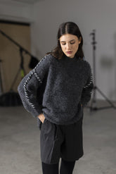 Maglia lunga in mohair - ANTRACITE | Sandro Ferrone