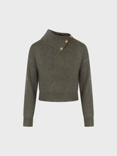 Maglia con collo alto in costa inglese - MILITARE | Sandro Ferrone