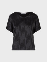 Blusa scollo v jacquard wash - NERO | Sandro Ferrone