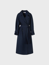 Trench over in crepe - BLU | Sandro Ferrone