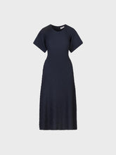 Abito scollo tondo in maglia crepe - BLU | Sandro Ferrone