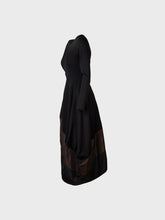 Abito scollo tondo in punto milano - NERO-MORO | Sandro Ferrone