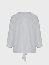 Blusa con scollo a V in georgette - PANNA | Sandro Ferrone