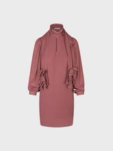 Abito con sciarpina in tripla georgette - BLUSH | Sandro Ferrone