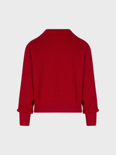 Maglia con scollo tondo e strass - ROSSO | Sandro Ferrone