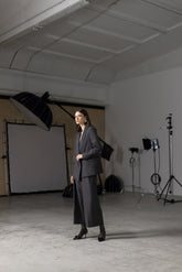 Pantalone con doppie pieghe davanti in poliviscosa a quadri - UNICA | Sandro Ferrone