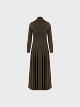 Abito con scollo cratere in jersey - MILITARE | Sandro Ferrone