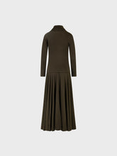 Abito con scollo cratere in jersey - MILITARE | Sandro Ferrone