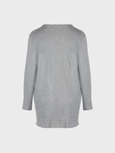 Cardigan lungo in maglia effetto goffrato - GRIGIO CHIARO | Sandro Ferrone