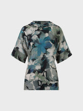 Blusa con collo ciambella in viscosa stampata - UNICA | Sandro Ferrone