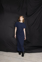 Abito con scollo barca in cady fluido - BLU | Sandro Ferrone