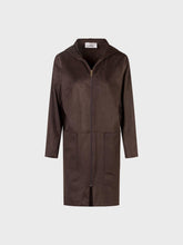 Spolverino con cappuccio in dainetto - MARRONE | Sandro Ferrone