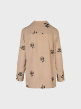 Camicia con collo coreana - CAMMELLO-NERO | Sandro Ferrone