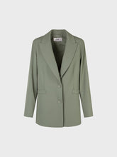 Giacca a due bottoni in tessuto diagonale - SALVIA | Sandro Ferrone