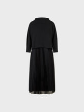 Abito combinato con tulle e crepe - NERO | Sandro Ferrone