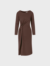 Abito con scollo barca in maglia crepe - MORO | Sandro Ferrone