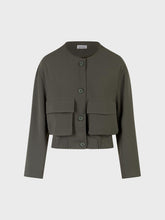 Bomber in poly/crepe - MILITARE | Sandro Ferrone