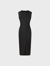 Abito con scollo tondo in poliviscosa rigato - UNICA | Sandro Ferrone