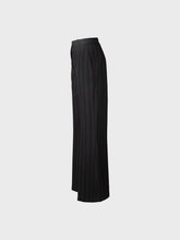 Pantalone a zampa con cinturino in poliviscosa rigato - UNICA | Sandro Ferrone