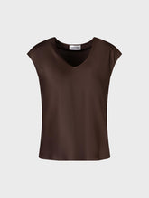 Top scollo a v in doppio satin - MORO | Sandro Ferrone