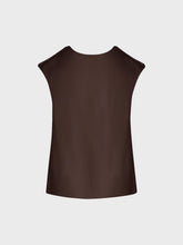 Top scollo a v in doppio satin - MORO | Sandro Ferrone